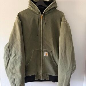 Vintage 90s Men's Matcha Green Carthartt Jacket X-Large